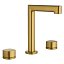 Grifo bimando de lavabo Toscana oro cepillado de Imex